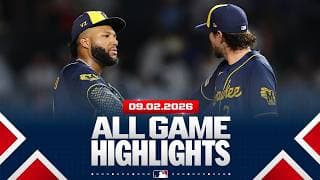 Highlights from ALL GAMES on 9/2 (Jackson Chourio's 4 HITS fuel Brewers, Dylan Cease SHINES & MORE!)