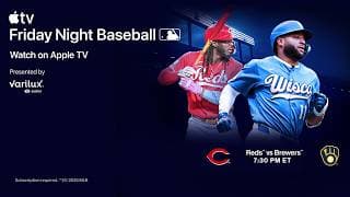 Reds vs. Brewers: Friday Night Baseball on Apple TV (First 2 Innings)