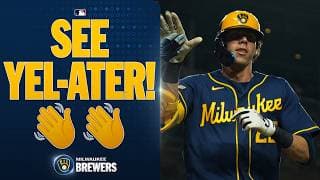 Christian Yelich BELTS a GO-AHEAD HOME RUN for the Brewers! 💪😤 | MLB Highlights