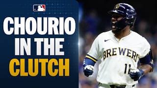 DOWN TO THEIR LAST OUT! 🤯 Jackson Chourio's 2-run HR TIES THE GAME for the Brewers in the 9th! 🔥