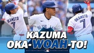 Kazuma Okamoto almost had his 28th homer of the season robbed by Julio Rodríguez 👀 | MLB Highlights