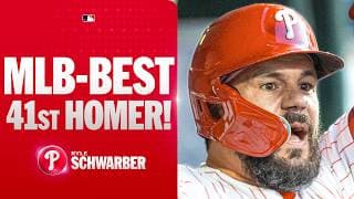 Kyle Schwarber CRUSHES his MLB-leading 41st homer of the season for the Phillies! 💪 | MLB Highlights