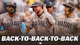 Padres go BACK-TO-BACK-TO-BACK to open the game against Gerrit Cole (Tatis, Cronenworth, Machado!)