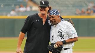 Mr. T throws out the first pitch ahead of the White Sox game