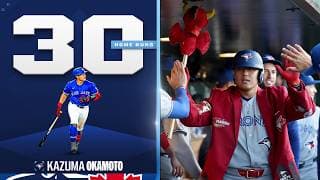 Kazuma Okamoto extends the Blue Jays rookie home run record to 30! 🤩 | MLB Highlights